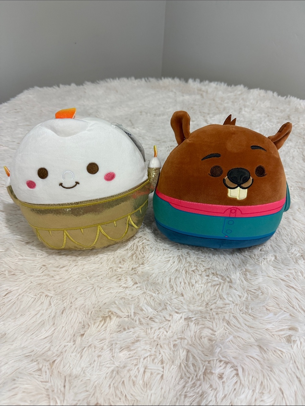 Bundle of 2 Purple Character Plush & Hot Chocolate Sundae Plush Duo
